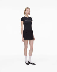 Tweed Mini Skirt - Black