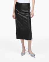 Leather Slim Skirt - Black