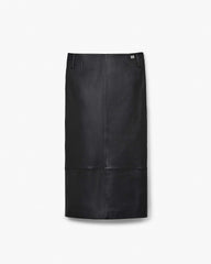 Leather Slim Skirt - Black