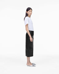 Leather Slim Skirt - Black