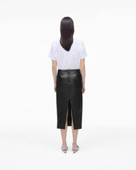 Leather Slim Skirt - Black