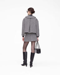Gingham Tweed Jacket - Black Multi