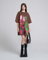 Oversized Relaxed Tee - Brown