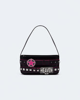 Leather Belt Shoulder Bag - Black