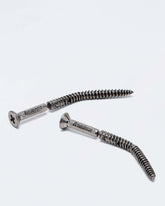 Screw Earrings - Aged Silver