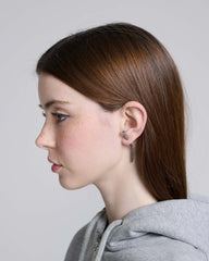 Screw Earrings - Aged Silver