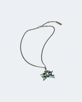 Star Pendant Necklace - Aged Silver Multi