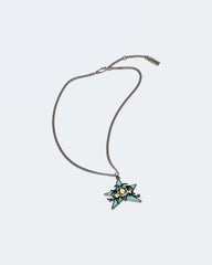 Star Pendant Necklace - Aged Silver Multi