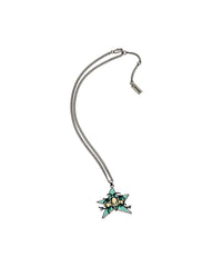 Star Pendant Necklace - Aged Silver Multi