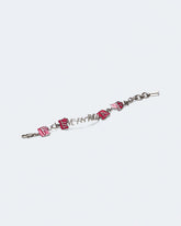 Fuck Everything Bracelet - Aged Silver/Pink