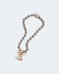 Crying Bear Necklace - Aged Silver Multi