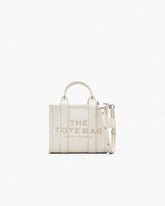 The Leather Crossbody Tote Bag - Cotton/Silver