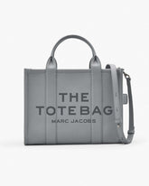 The Leather Medium Tote Bag - Wolf Grey