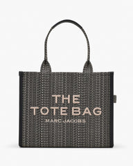 The Monogram Jacquard Large Tote Bag - Beige Multi