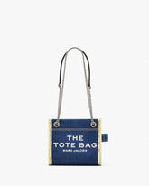 The Denim Chain Crossbody Tote Bag - Dark Wash