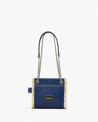 The Denim Chain Crossbody Tote Bag - Dark Wash
