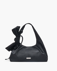 The Bow Nylon Sack Bag - Black|Black