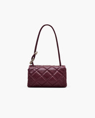 The Quilted Mini Dual Shoulder Bag - Dark Plum|Dark Plum