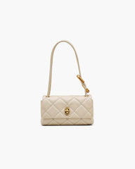 The Quilted Mini Dual Shoulder Bag - Cloud White|Cloud White