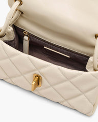 The Quilted Mini Dual Shoulder Bag - Cloud White|Cloud White