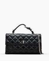 The Quilted XL Dual Convertible Shoulder Bag - Black