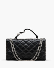 The Quilted XL Dual Convertible Shoulder Bag - Black