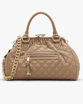 Re-Edition Quilted Leather Stam Bag - Camel