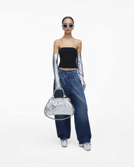 Re-Edition Quilted Metallic Leather Stam Bag - Silver