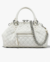 Re-Edition Quilted Leather Stam Bag - Cloud White