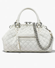 Re-Edition Quilted Leather Stam Bag - Cloud White