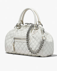 Re-Edition Quilted Leather Stam Bag - Cloud White