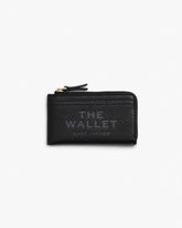 The Leather Top Zip Multi Wallet - Black|Black