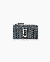 The Monogram Denim J Marc Top Zip Multi Wallet - Sun Faded Denim