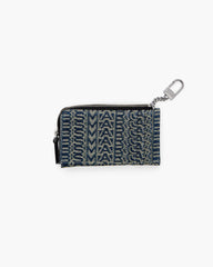 The Monogram Denim J Marc Top Zip Multi Wallet - Sun Faded Denim