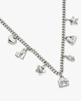 The Mini Icon Charm Necklace - Light Antique Silver