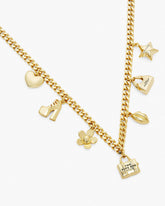 The Mini Icon Charm Necklace - Light Antique Gold