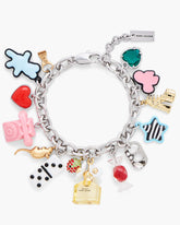 The Sticker Charm Statement Bracelet - Silver Multi