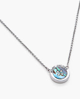 The Button Abalone Necklace - Silver/Abalone