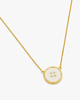 The Button Pendant Necklace - Gold/Cream