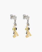 The Mini Icon Charm Earrings - Gold/Silver