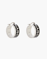 The Marc Jacobs Hoop Earrings - Silver/Black