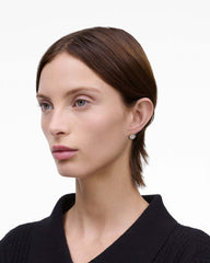 The Button Mother Of Pearl Stud Earrings - Gold/Mop
