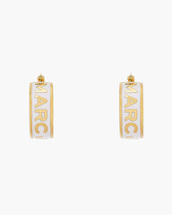 The Marc Jacobs Hoop Earrings - Gold/Cream