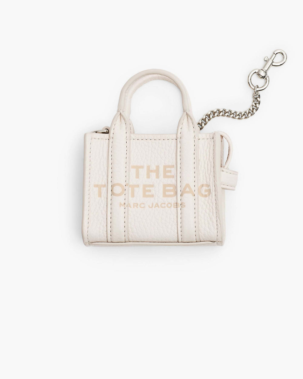 The Nano Tote Bag Charm - Cotton/Silver|Cotton/Silver