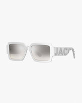 The Bold Logo Square Mirrored Sunglasses - White/Grey