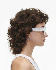 The Bold Logo Square Mirrored Sunglasses - White/Grey