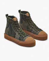 The Camo Jacquard High Top Sneaker - Camo Multi