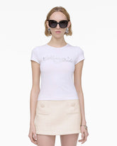 Charm Logo Shrunken Tee - White