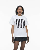 The Stripe Box Tee - White