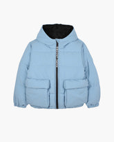The Reversible Puffer Coat - Blue